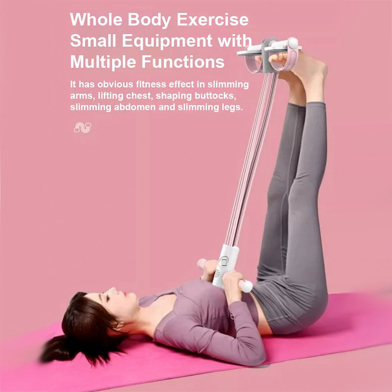 Pedal Resistance Trainer Compact Latex Cords & Non-Slip Pedals