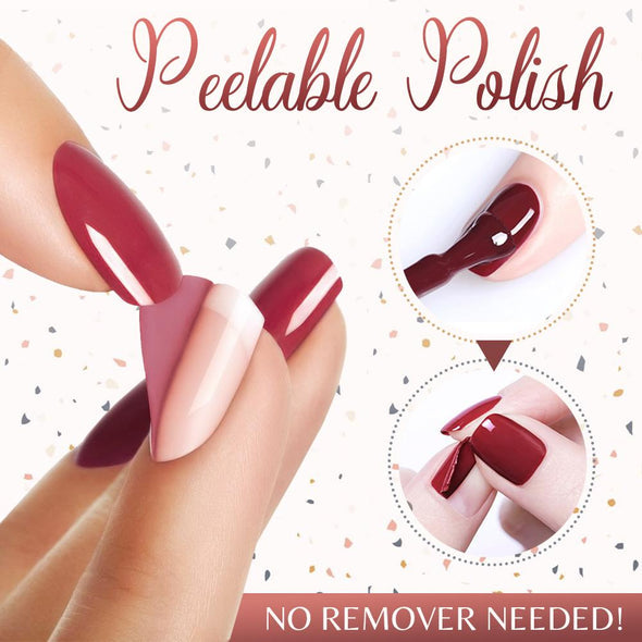 Peel-Off Nail Polish Water-Based & Fast-Drying Chip-Free