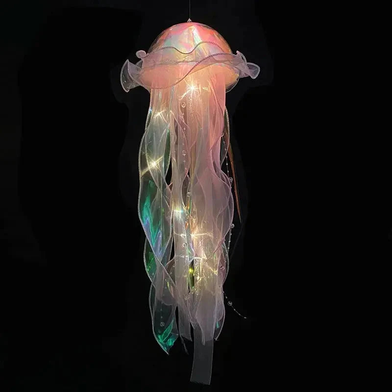 Pendant Lamp Jellyfish Multicolored LED Battery-Powered