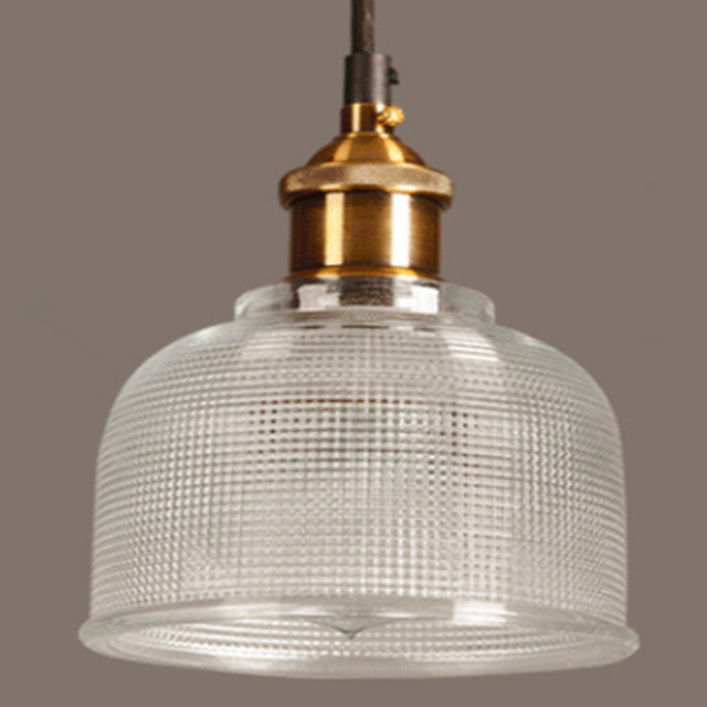 Pendant Light Colored Glass Shade Adjustable Cable