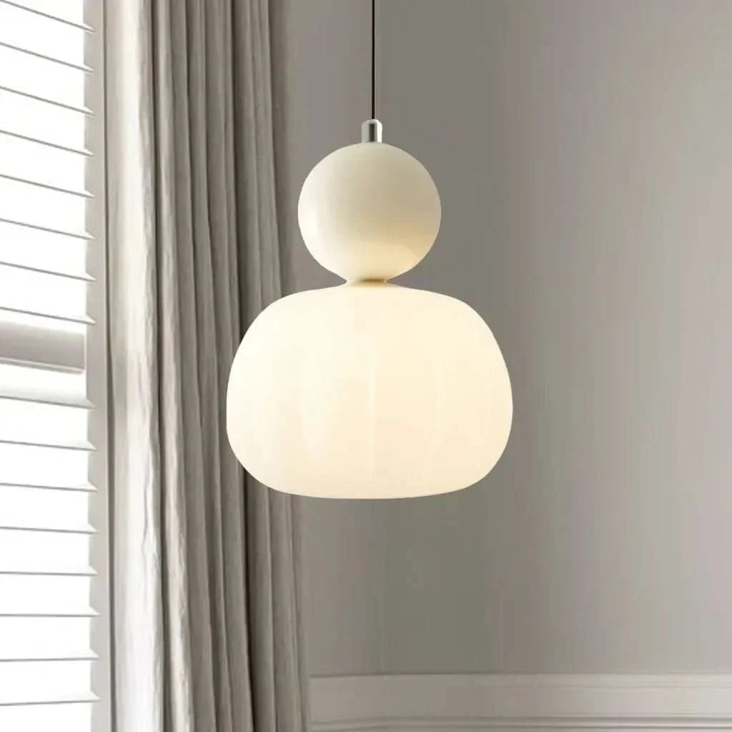 Pendant Light Frosted Glass & Colored Sphere