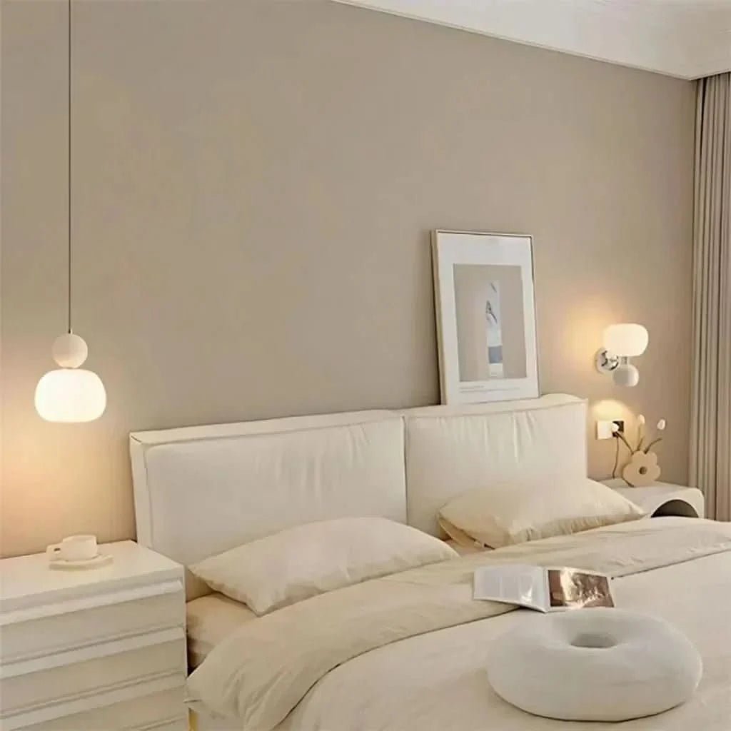 Pendant Light Frosted Glass & Colored Sphere