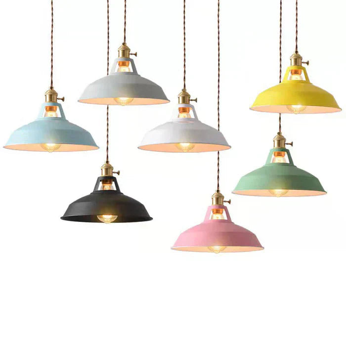 Pendant Light Industrial Metal Shade Adjustable Chain
