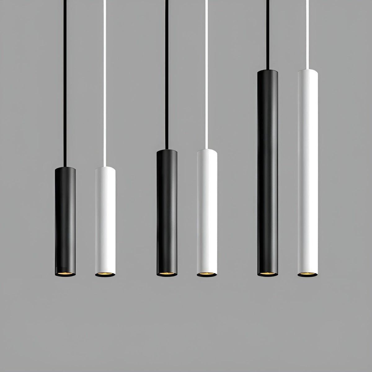 Pendant Light Slim Tubular LED 4000K Adjustable Height