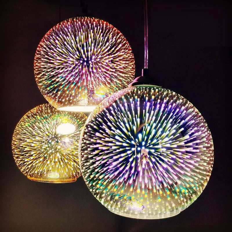 Pendant Light Textured Glass & Adjustable Cord
