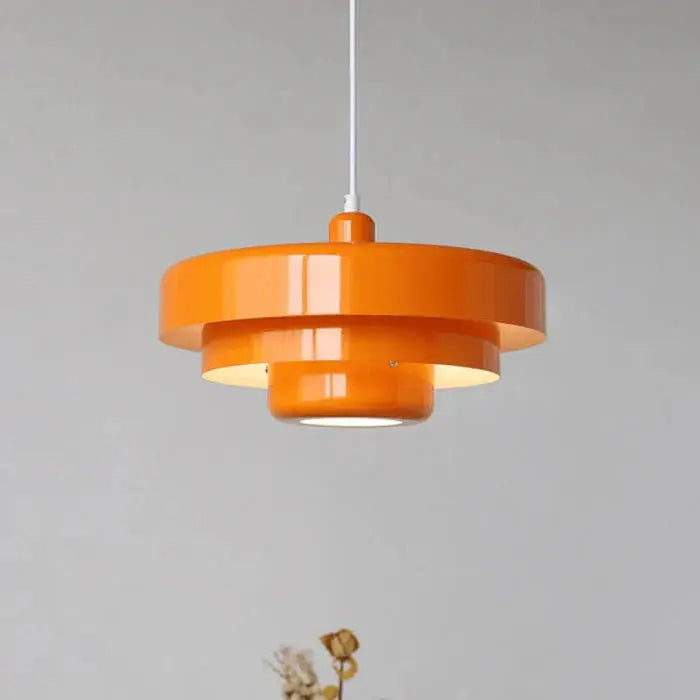 Pendant Light Tiered Disc Metal Housing & Adjustable Cable