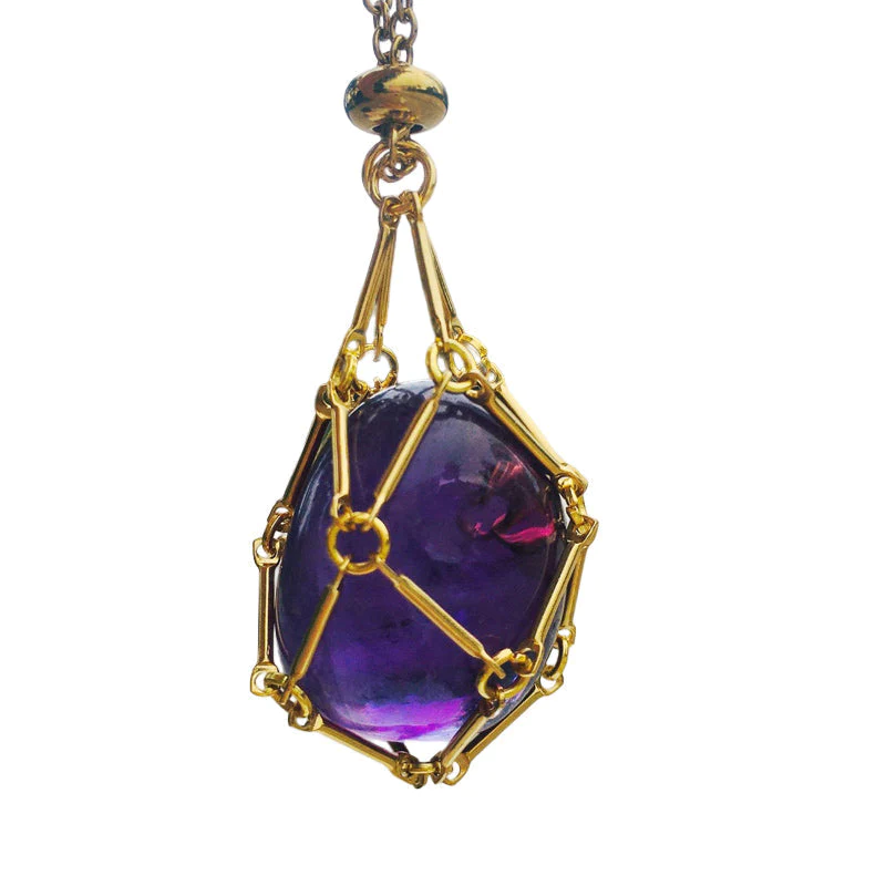 Pendant Necklace Stainless Steel Interchangeable Cage
