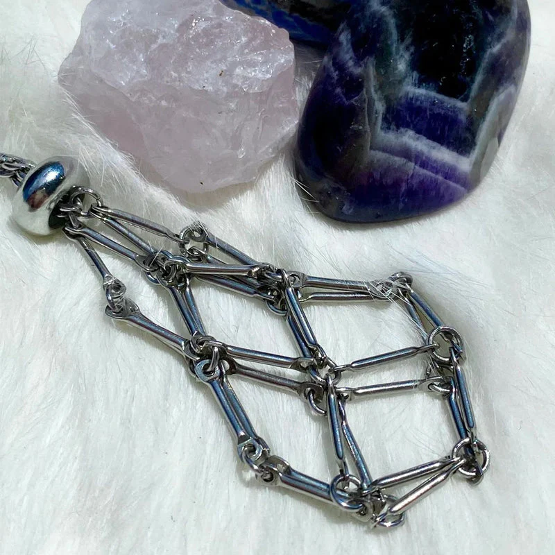 Pendant Necklace Stainless Steel Interchangeable Cage