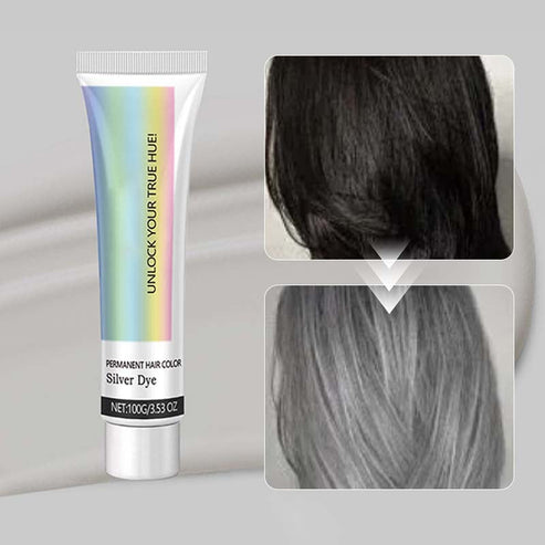 Permanent Hair Color Silver Gray Neutralizes Yellow