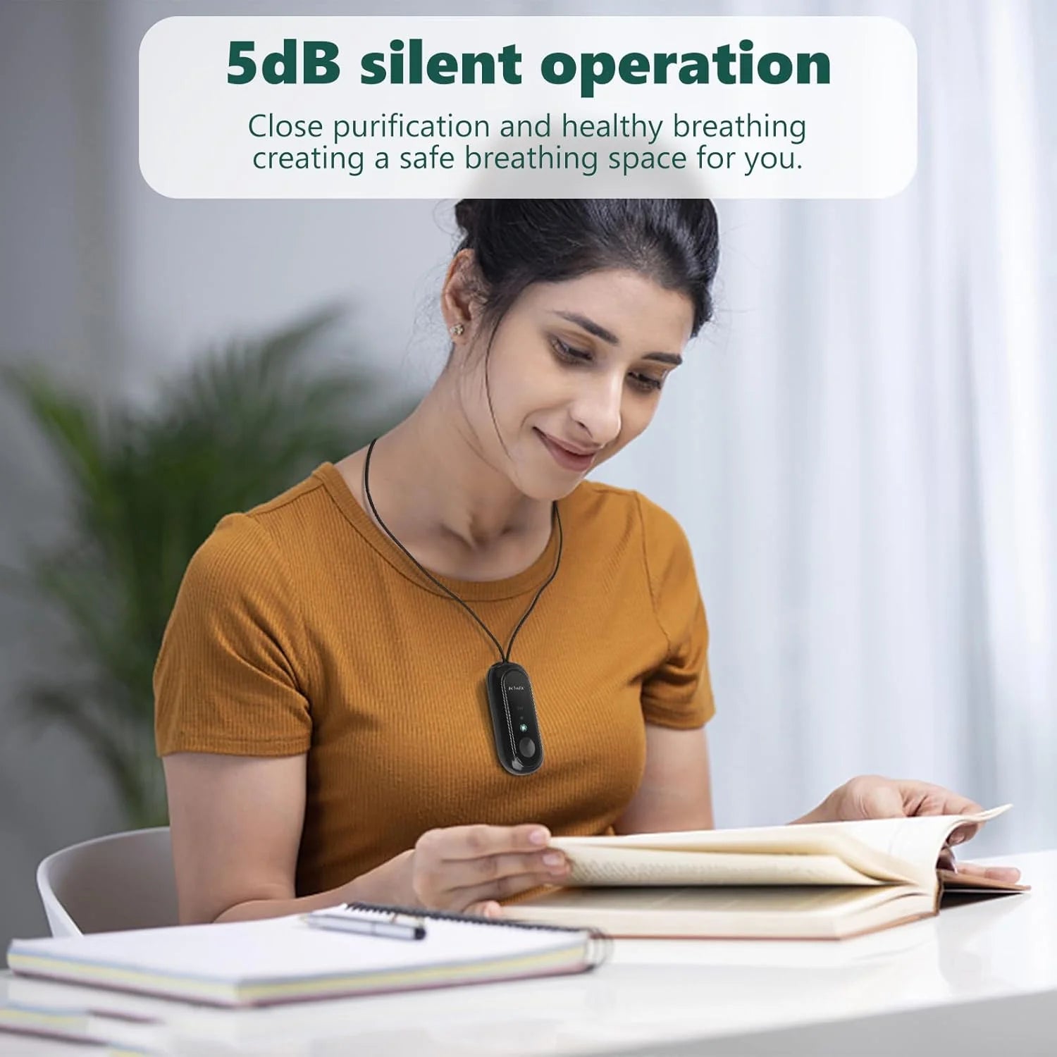 Personal Air Purifier Negative Ion Filter-Free Quiet Operation