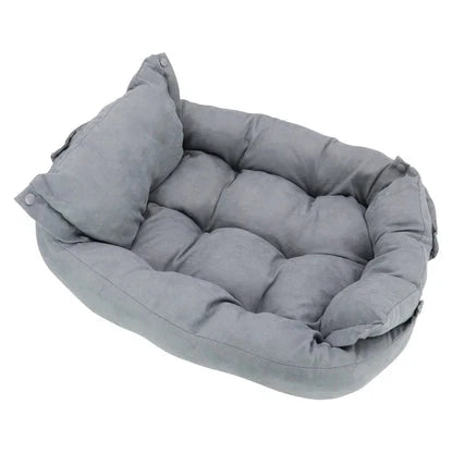 Pet Bed 3-In-1 Convertible Breathable Cotton Machine Washable