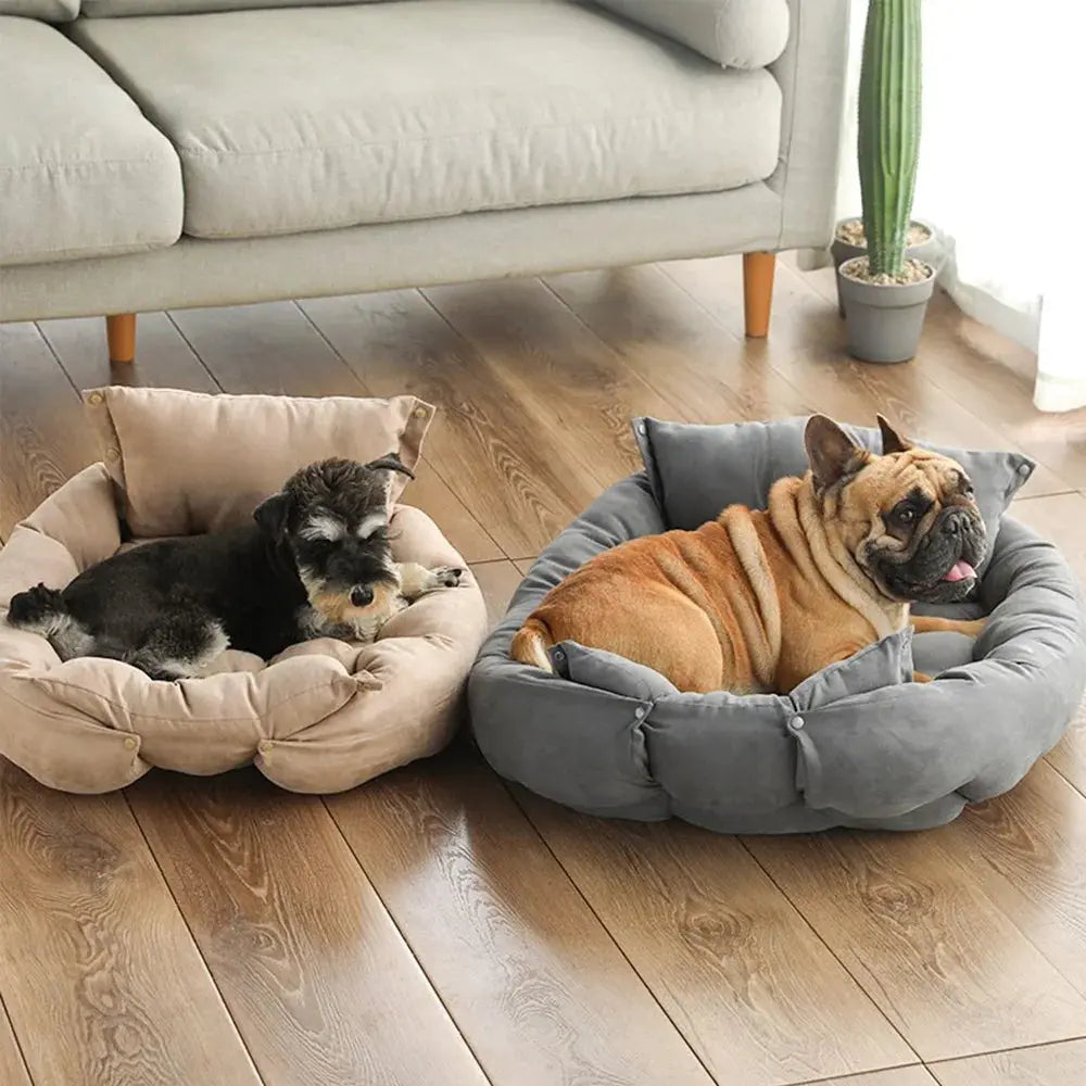 Pet Bed 3-in-1 Convertible 100% Cotton Machine Washable