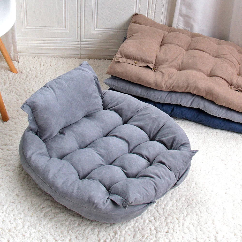 Pet Bed 3-in-1 Convertible Breathable Cotton Machine Washable