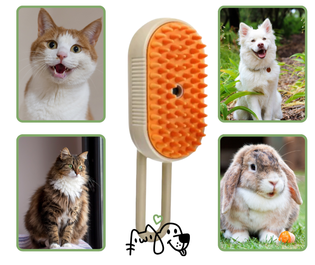 Pet Brush 3-In-1 Deshedding & Massage Built-In Spray
