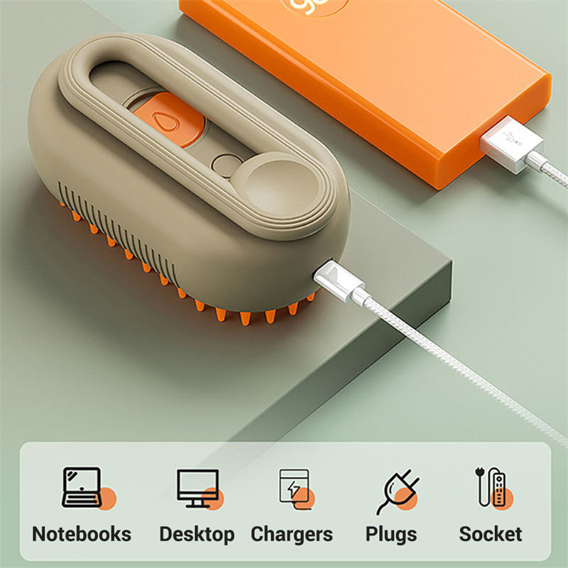 Pet Brush 3-In-1 Deshedding & Massage Built-In Spray