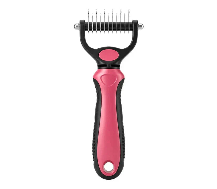 Pet Brush Double-Sided Deshedding & Detangling Stainless Steel Teeth