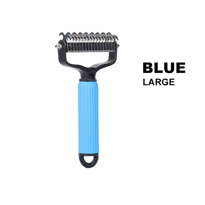 Pet Brush Double-Sided Safety Blades Gentle Detangling