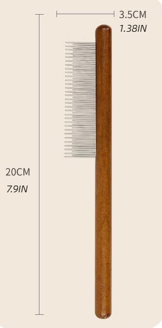 Pet Comb Fine Stainless Steel Rounded Tips