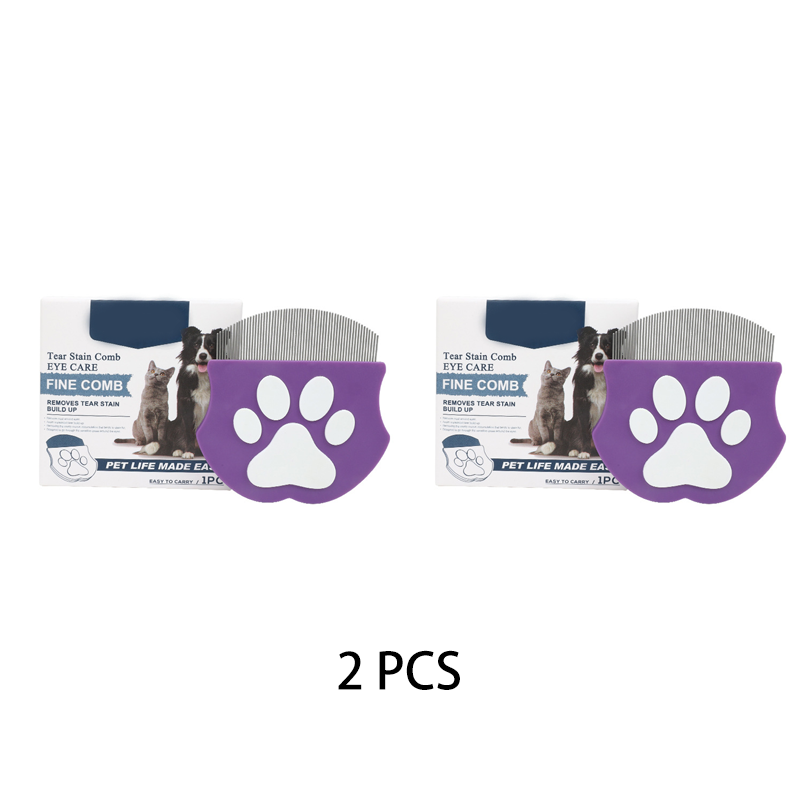 Pet Comb Ultra-Fine Metal Teeth Ergonomic Paw Handle
