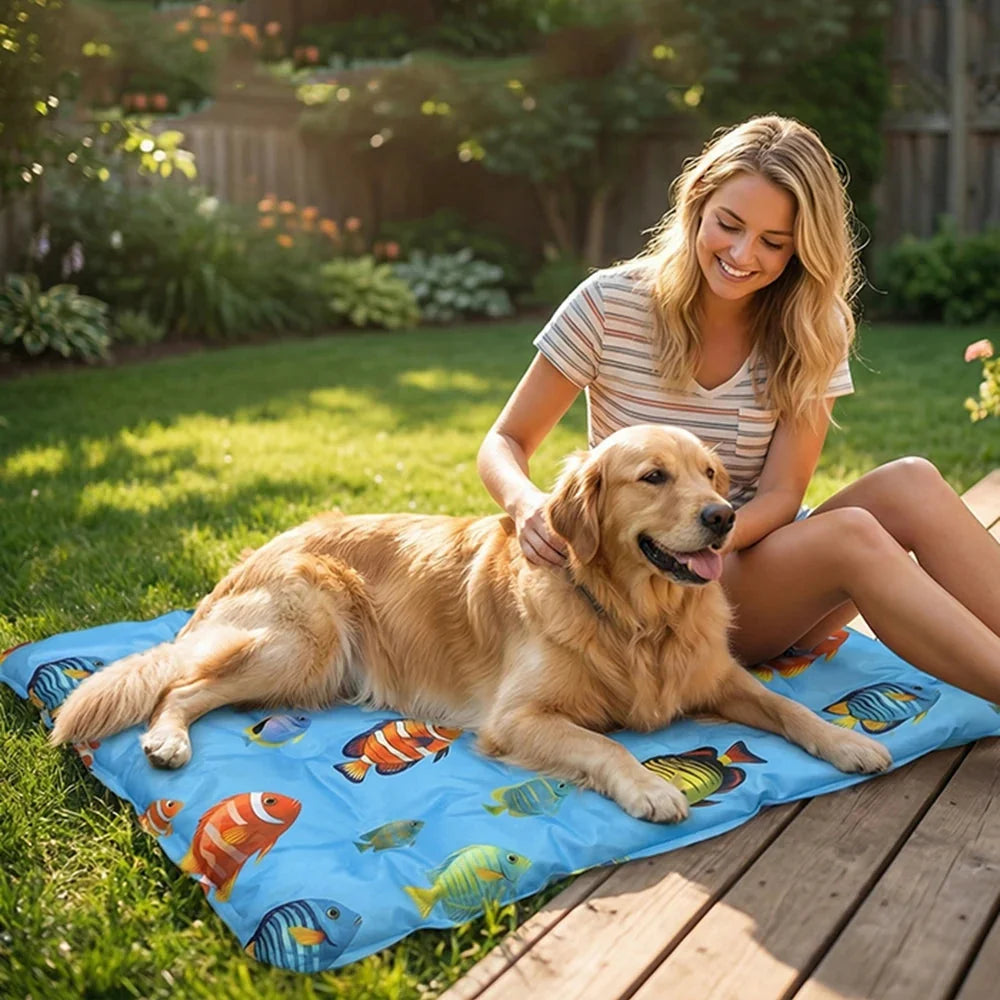 Pet Cooling Mat Gel-Infused Water-Repellent & Non-Slip