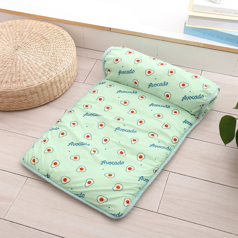 Pet Cooling Mat Ice Silk Self-Cooling With Pillow