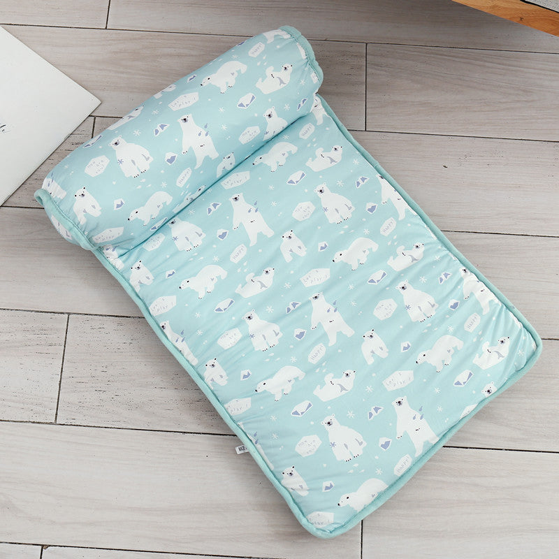 Pet Cooling Mat Ice Silk Self-Cooling With Pillow