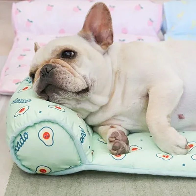 Pet Cooling Mat Ice Silk Self-Cooling With Pillow