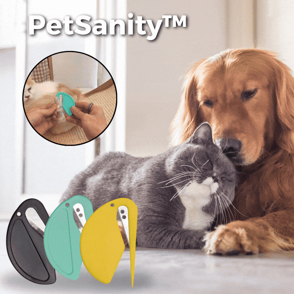 Pet Dematting Tool Rounded Stainless Steel Blades & Ergonomic Handle