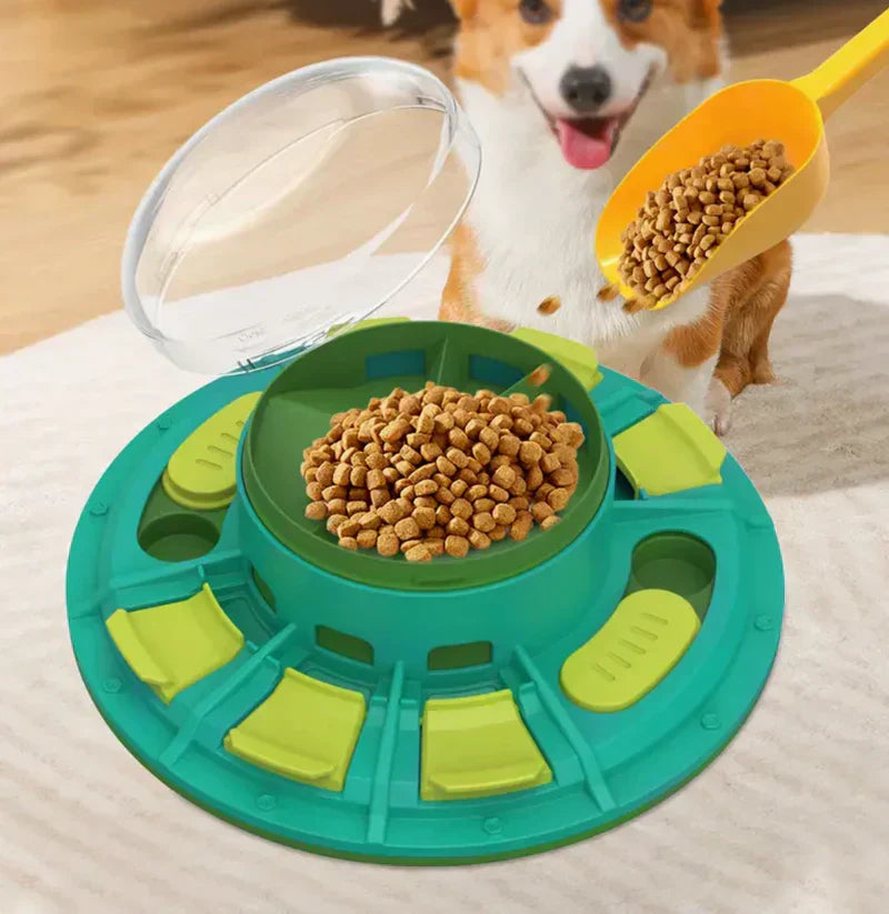 Pet Feeding Plate Leak-Proof Non-Slip Base Dishwasher-Safe