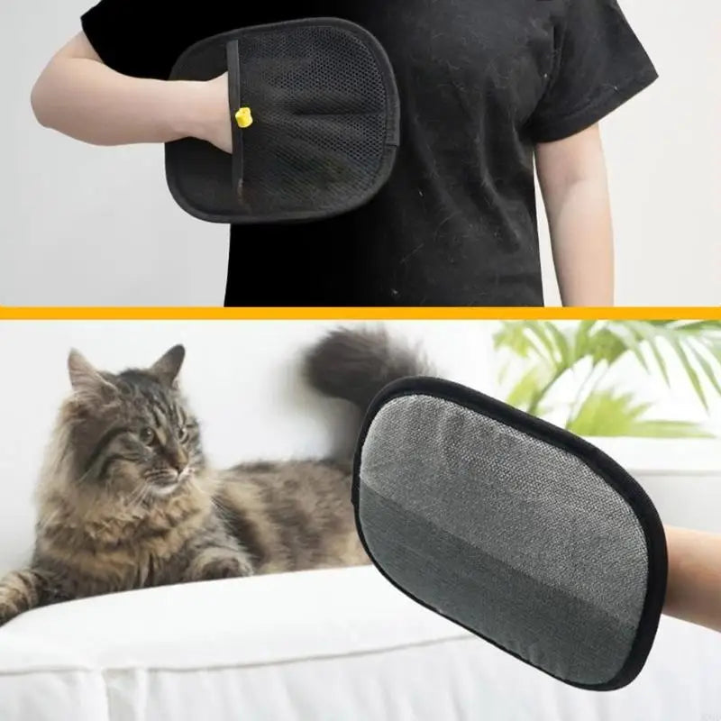 Pet Grooming Glove Double-Sided Rubber Nubs & Adjustable Strap