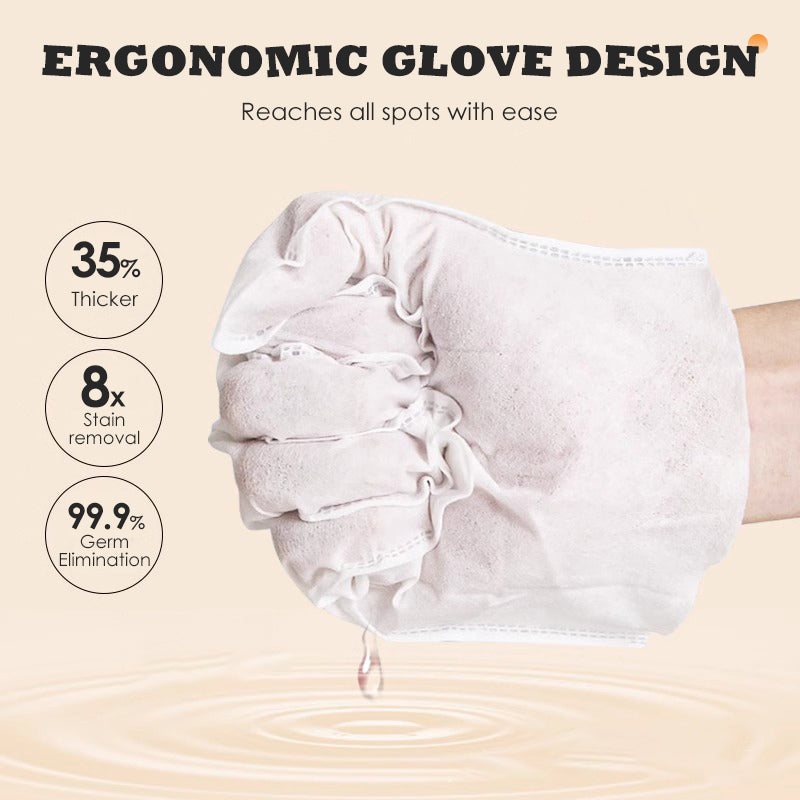 Pet Grooming Gloves Antibacterial & Water-Free Five-Finger 50-Pack
