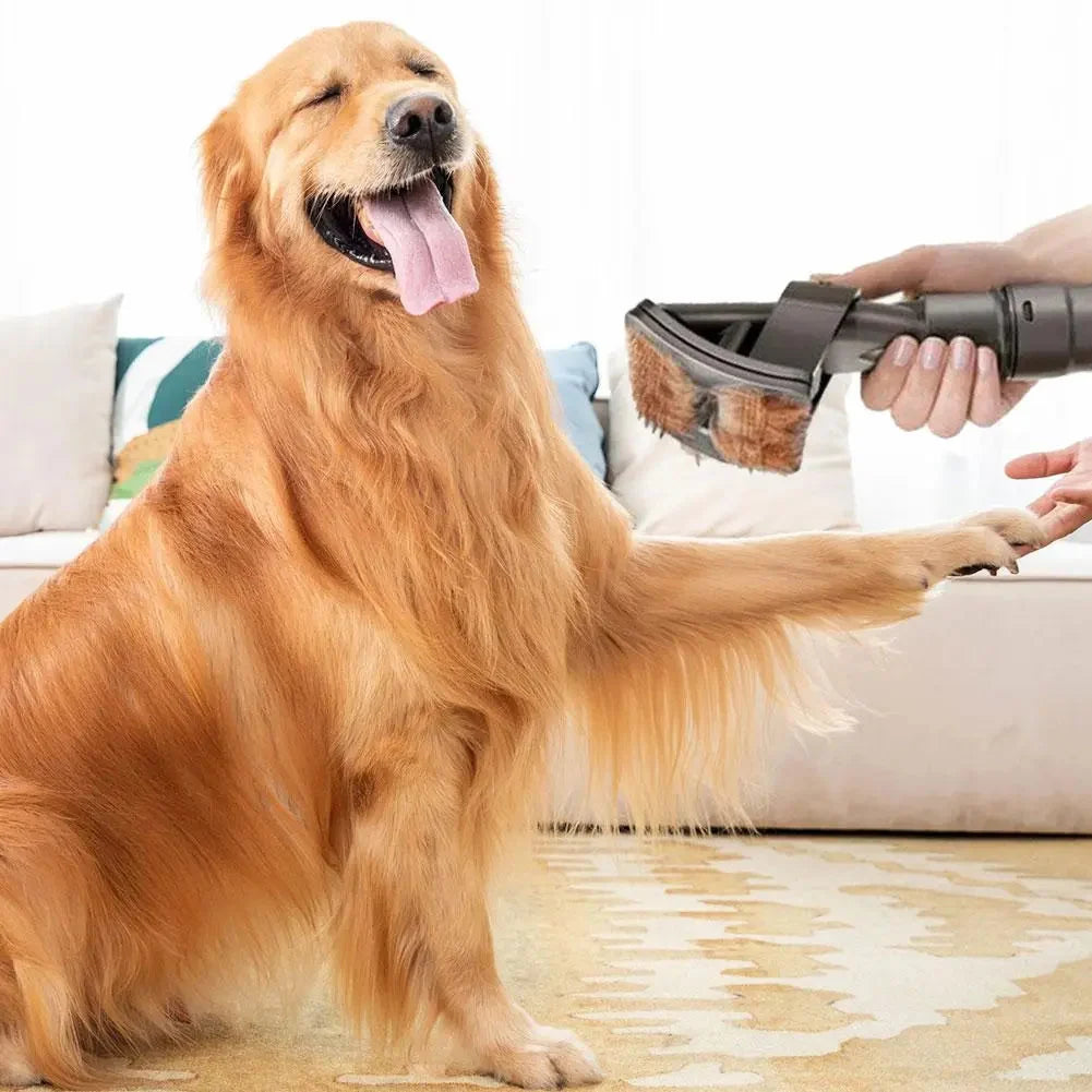 Pet Grooming Vacuum Attachment Soft Bristles & Suction