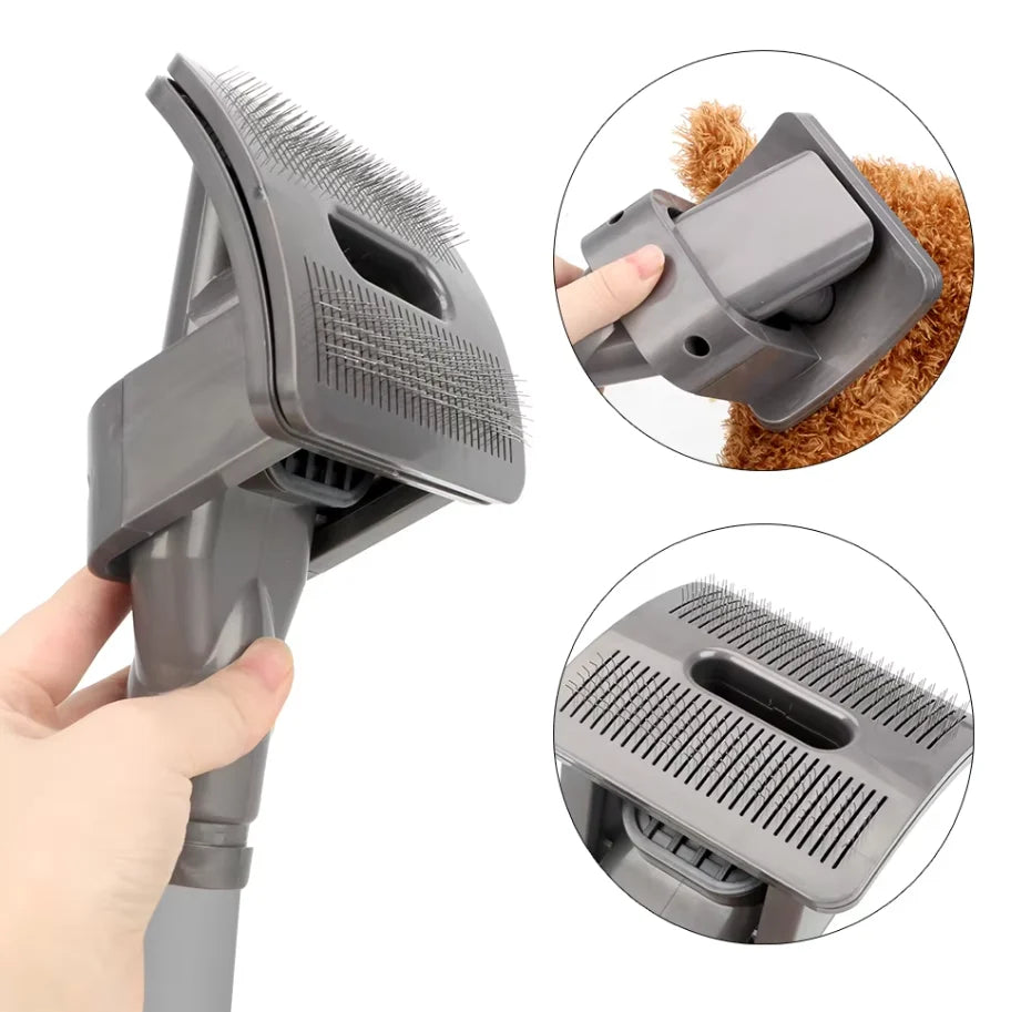 Pet Grooming Vacuum Attachment Soft Bristles & Suction