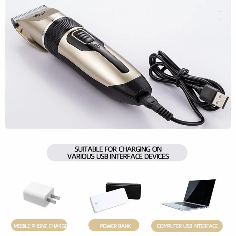 Pet Hair Clipper Ultra-Quiet Cordless Ceramic Blade