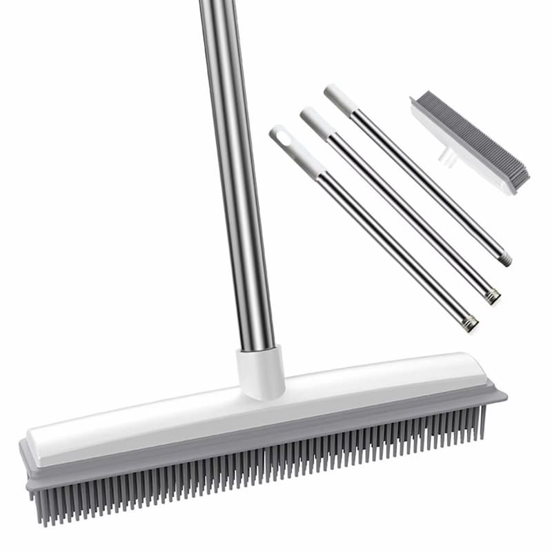 Pet Hair Remover Magnetic Rubber Bristles Scratch-Free 12.2 Inch