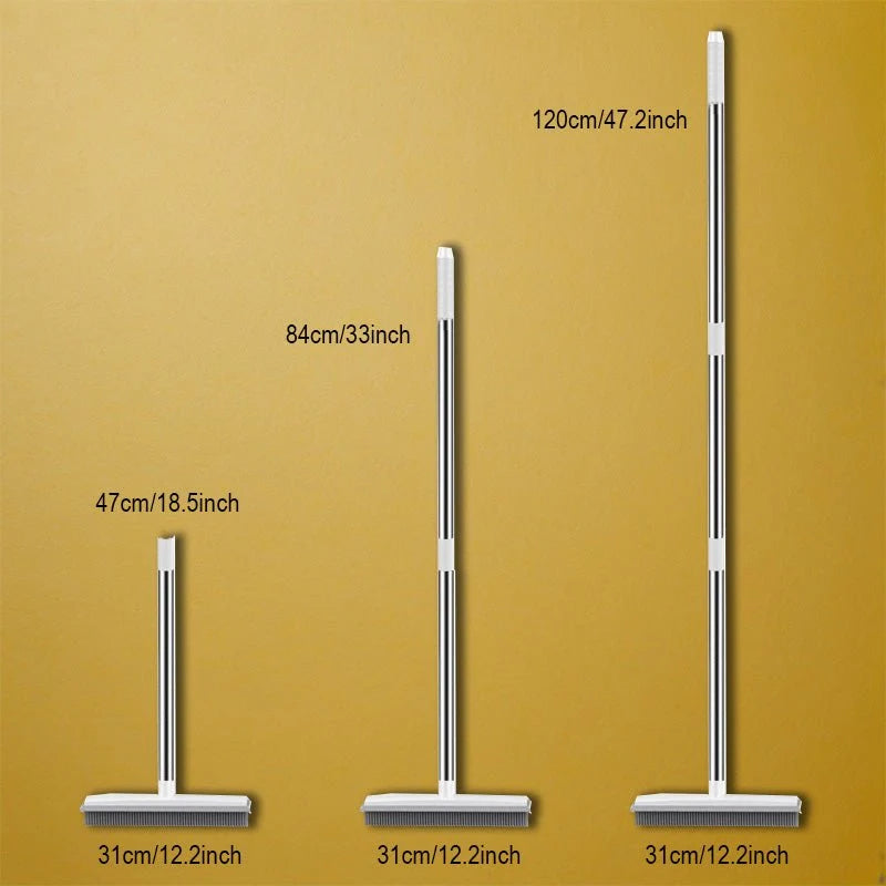 Pet Hair Remover Magnetic Rubber Scratch-Free Stainless Steel Handle