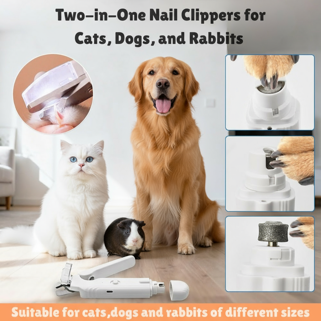 Pet Nail Clipper LED Bloodline Light Stainless Steel Blades