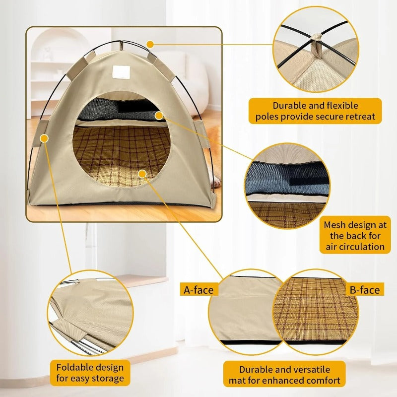 Pet Tent Foldable Noise-Muffling Soft Lining