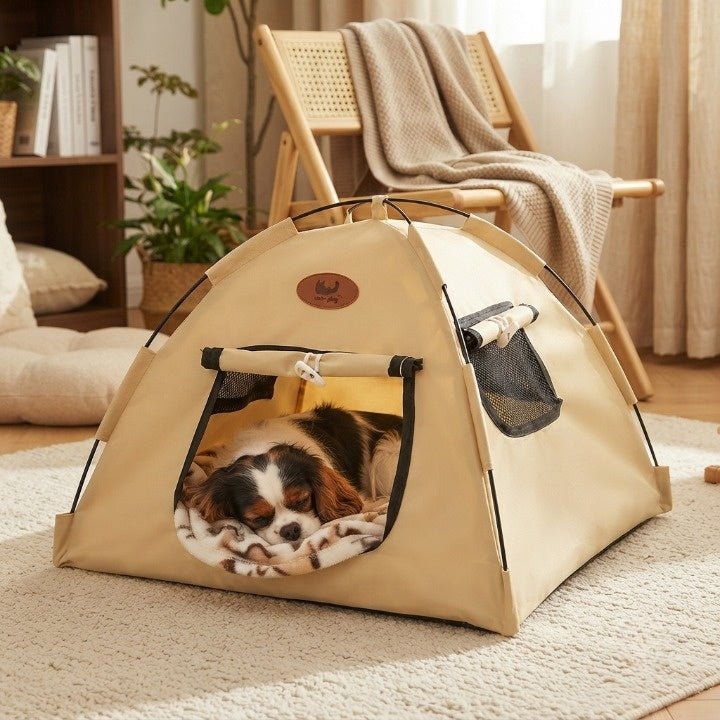 Pet Tent Foldable Noise-Reducing Tool-Free Setup