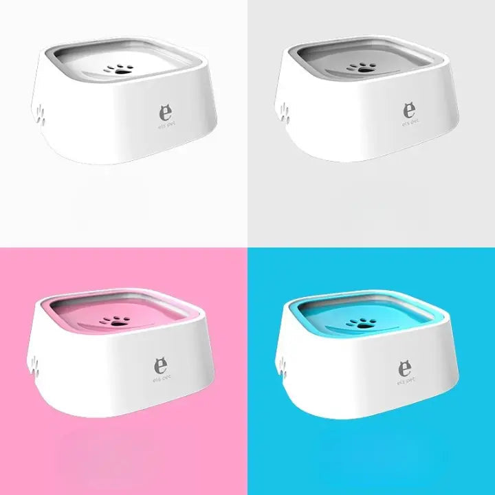 Pet Water Bowl Splash-Proof Removable Floating Plate 1.5 L