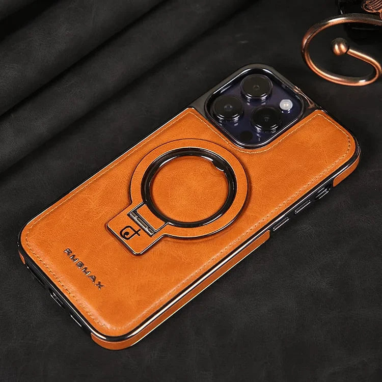 Phone Case Genuine Leather MagSafe & Kickstand Slim Profile