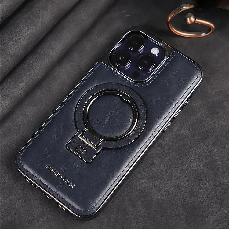 Phone Case Genuine Leather MagSafe & Kickstand Slim Profile