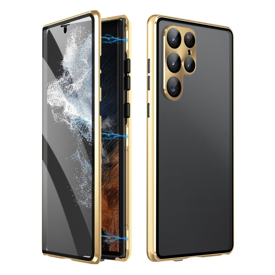 Phone Case Tempered Glass Magnetic Aluminum Frame Privacy Filter