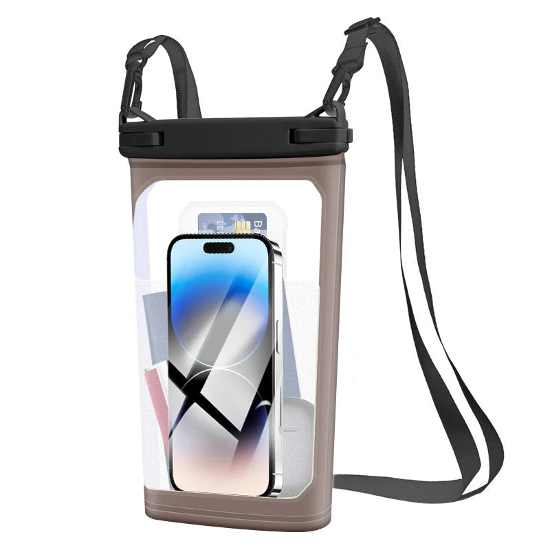 Phone Case Waterproof Clear Touchscreen Adjustable Lanyard