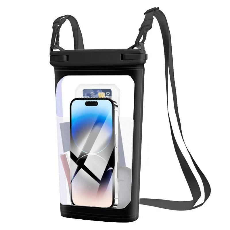 Phone Case Waterproof Clear Touchscreen Adjustable Lanyard