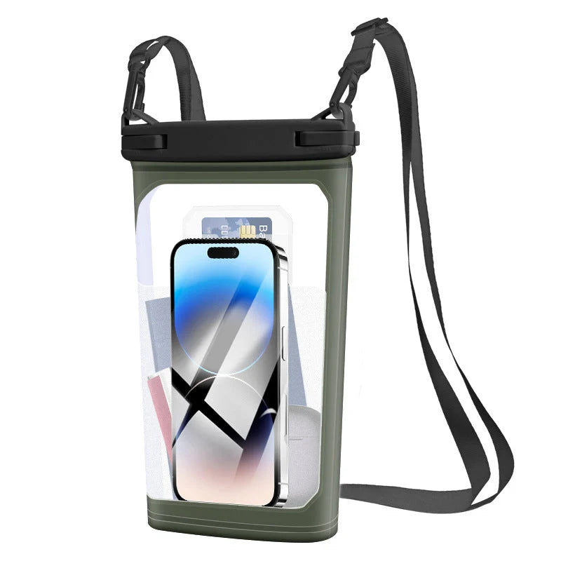 Phone Case Waterproof Clear Touchscreen Adjustable Lanyard