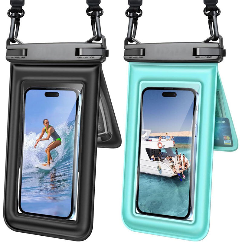 Phone Case Waterproof Touchscreen Adjustable Strap & Card Pocket