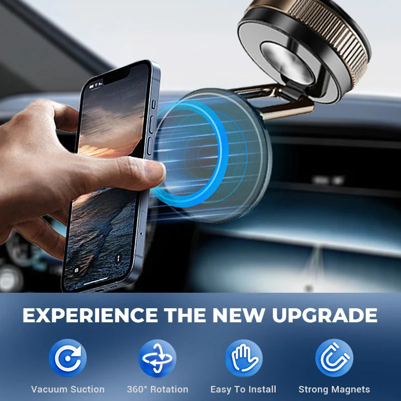 Phone Mount Magnetic Suction Cup 360 Degree Rotation
