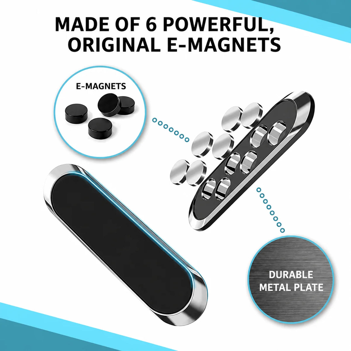 Phone Mount Strong Magnetic Hold Nano Adhesive 360°