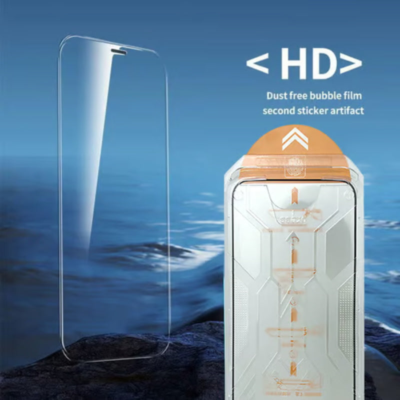 Phone Screen Protector Tempered Glass Dust-Free & Reusable